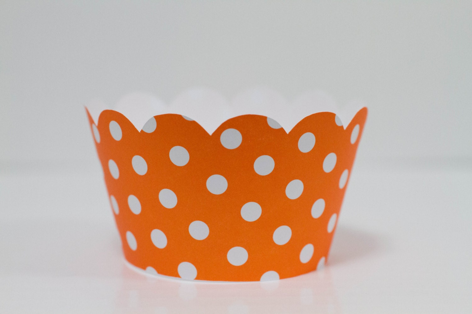 Orange and White Polka Dot Cupcake Wrappers Il_170x135