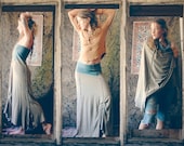 wanderlust- versatile dress/ skirt/ poncho. organic cotton/ hemp fabric. hand dyed colors. 'made to order'