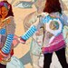 Sweater fantasy made of existing materials Clothing recycle Art