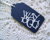 Personalized Way to Go Congratulations Gift Tags Graduation Engagement Party Favor - Set of 24