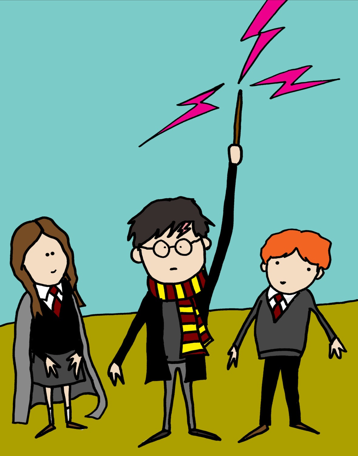 HARRY POTTER POSTER - Glossy poster of original pop art print