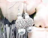 Bridal Rhinestone Earrings Pearl Earrings Il_170x135