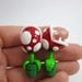 Piranha Plant earrings inspired from Mario Brothers