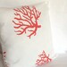 Coral Pillow Cover - 18x18 inch Reef Decorative Cushion Cover - Coral Reef on White