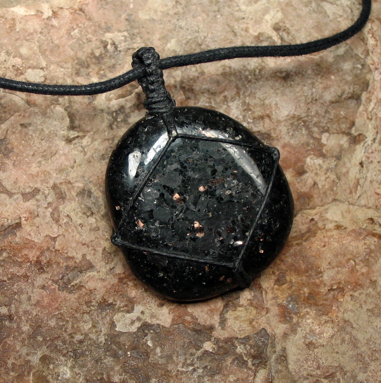 Nuummite Pendant - Sorcerer's Stone - Grounding Balancing - Reiki Jewelry