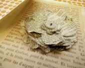 OOAK Art Collage and Ink Card with Antique French Dictionary Flower