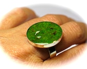 Farm resin ring. Resin jewelry. Modern Jewelry. adjustable ring, cocktail, animal ring, terrarium ring OOAK
