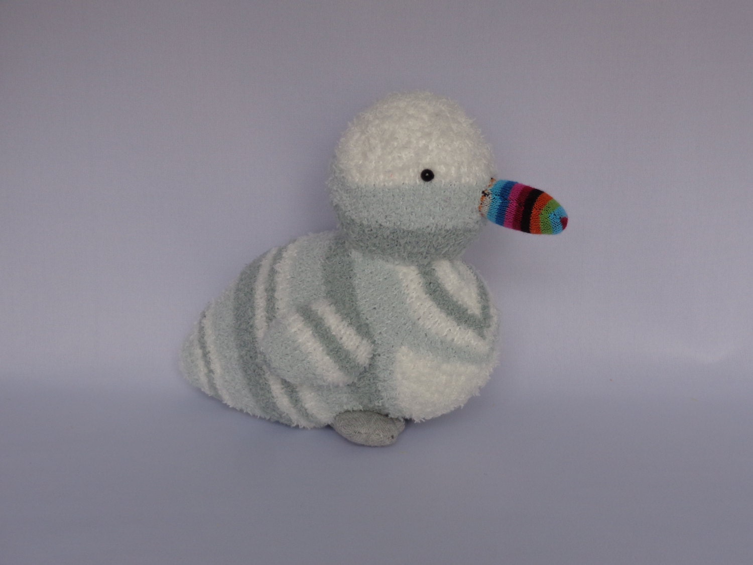 Ducking Plush Toy, Duck Stuffed Animal, Sock Monkey. Stuffed Doll