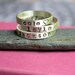 Mother's Birthstone and Name Ring Single Stacking Set in Sterling Silver