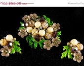 Selini Demi Parure Brooch Earrings Set Spring Sale 55.00 obo