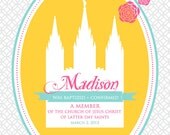 Baptism Temple Print - 5x7" - customizable