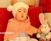 Baby crochet cloak- Hand Knit cape -Fashion Chunky Knit Winter Accessories Autumn Accessories-PINK