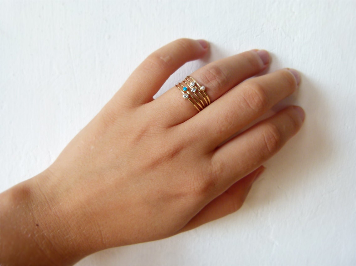 Diamond Engagement Ring - Diamond Gold Ring - 14k Solid Gold