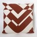 Quilt Study Hand-Printed Pillow Cover in Rust-Brown