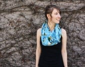 Nautical Circle Scarf - Blue Scarf - Ocean - Spring Fashion - Infinity Scarf - Lighthouse