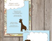 Around the World Baby Shower Invitation - Printable or Professionally Printed