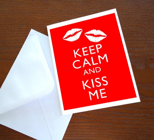 Keep Calm and Kiss Me Valentine Print Poster Card Tag 8x10 inch DIY PIY Printable jpg pdf Digital File Clip Art Instant Download DP74