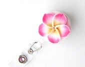 Spring Pink - Retractable Badge Reel - Flower Badge Holders - Designer ID Reel - Nurse Gifts - Pretty Name Badge Clips - BadgeBlooms
