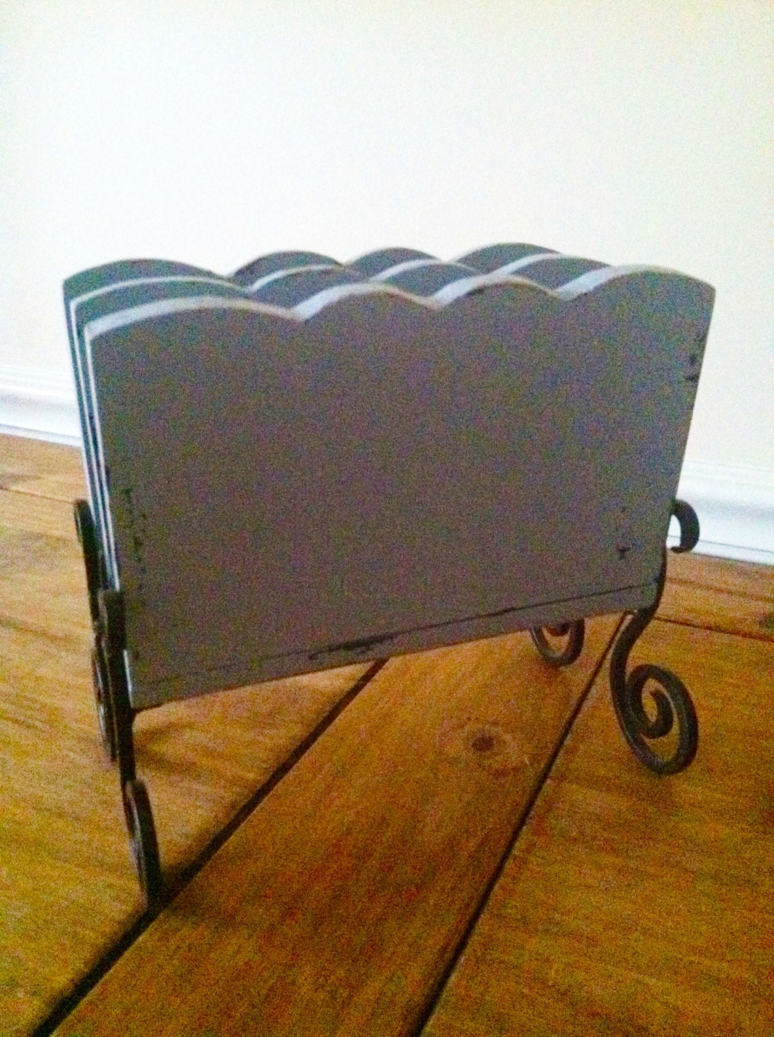 Wooden Mail Organizer in "Stormy Grey".. Shabby Chic Cottage