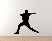 Baseball Pitcher Vinyl Wall Decal
