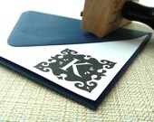 Ornate Personalized Letter Monogram Stationery Note Cards