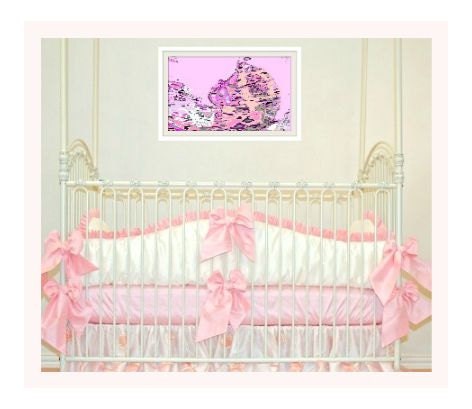 SPRING SPECIAL - Nursery Art  - Push Present - Ultrasound Art - Framed 5"x7" art -Custom Baby Gift  - Sonogram  - Unique Baby Gift-TAGT