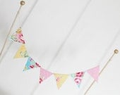 Cake and Roses Cake Bunting - Wedding, Engagement, wedding or baby shower, party home decor, photo prop