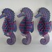 Vintage Beistle Seahorse Honeycomb Party Decoration Set