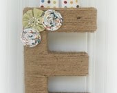 Custom Twine Just Yarn Letter Monogram Initial for weddings parties and decor