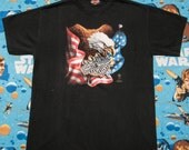 Harley Davidson Size: L Eagle, Logo & Flag T-Shirt
