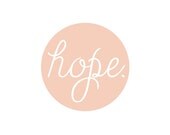 ONE little Word 2013 HOPE Digital File to Print - DIY Art - Inspirational Room or Nursery Decor oneword365