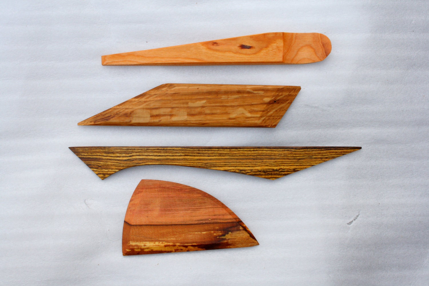 exotic wood ceramic pottery tools-  set of 4