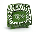 Retro Green Plastic Napkin Holder 1970s era