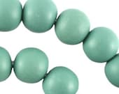 10 pc Wooden Beads, 16 mm, Grey turquoise