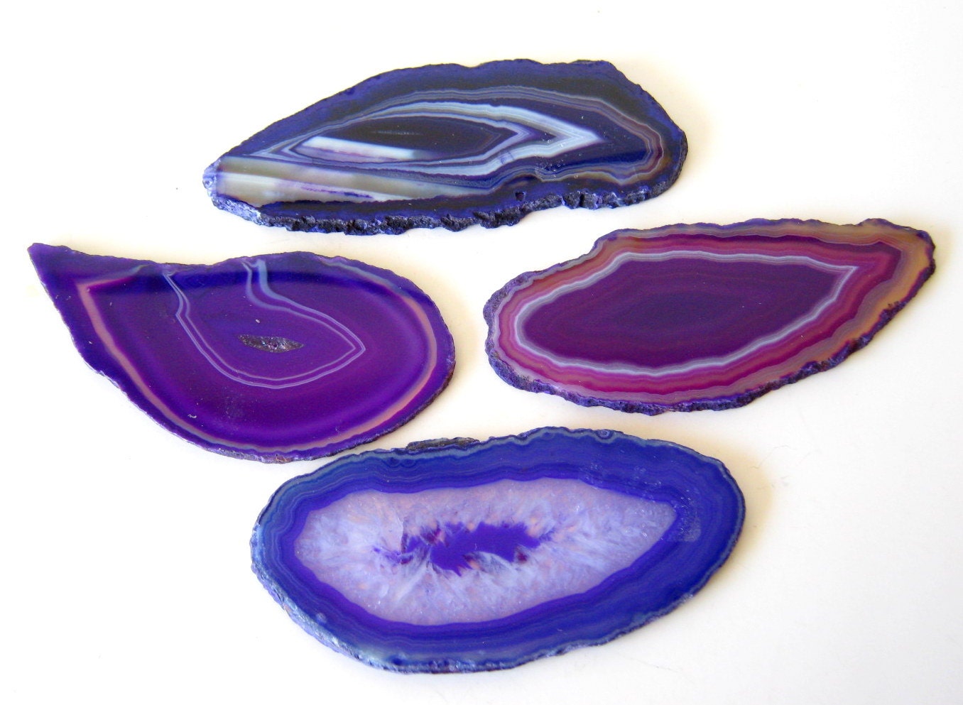purple agate slice - not drilled