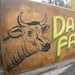 Dairy FARM sign, Hand painted ," faux" vintage, original art, wooden SIGN