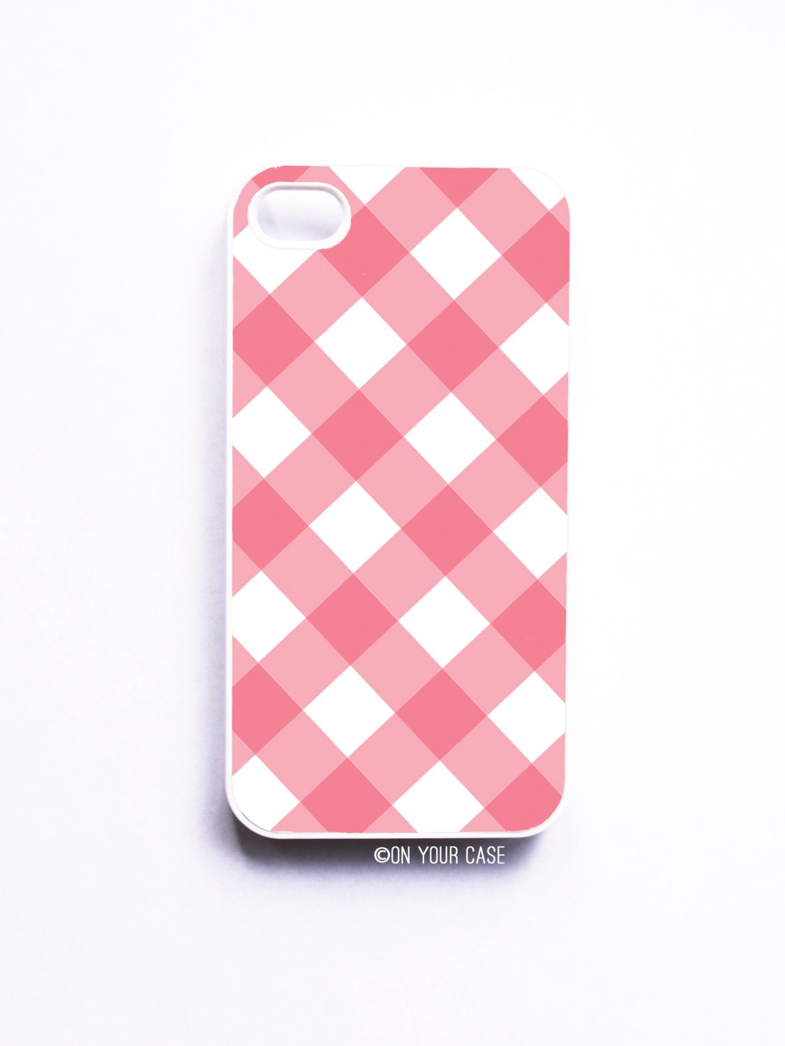 iPhone 4 Case - Pink Gingham - Summer Fashion Case