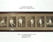 Antique Photographs -Toddler Girl Photo Montage  - Framed Brooklyn NY 1910
