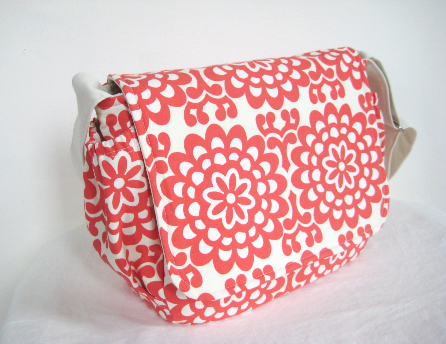 Diaper Bag, Messenger Bag, Cross Body Bag in Amy Butler Print