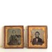 Vintage Tin type photos of couple in photo book frame
