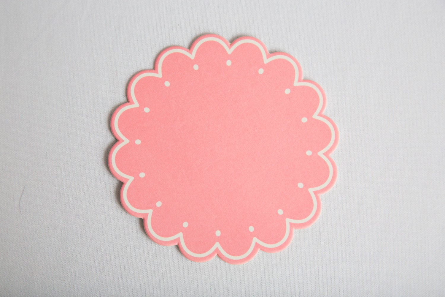 Pink Scalloped Coasters - 10