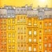 Paris illustration - Yellow facade - Fine art illustration,Fine art prints,Art Posters,Paris art,Yellow,Paris decor,Wall art,wall decor