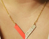 Chevron Necklace (Orange)