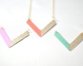 Chevron Necklace (Lavender)