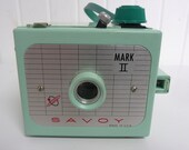 1950s Mint Green Savoy Mark II Box Camera, Collectible - Vintage Travel Trailer and Home Decor