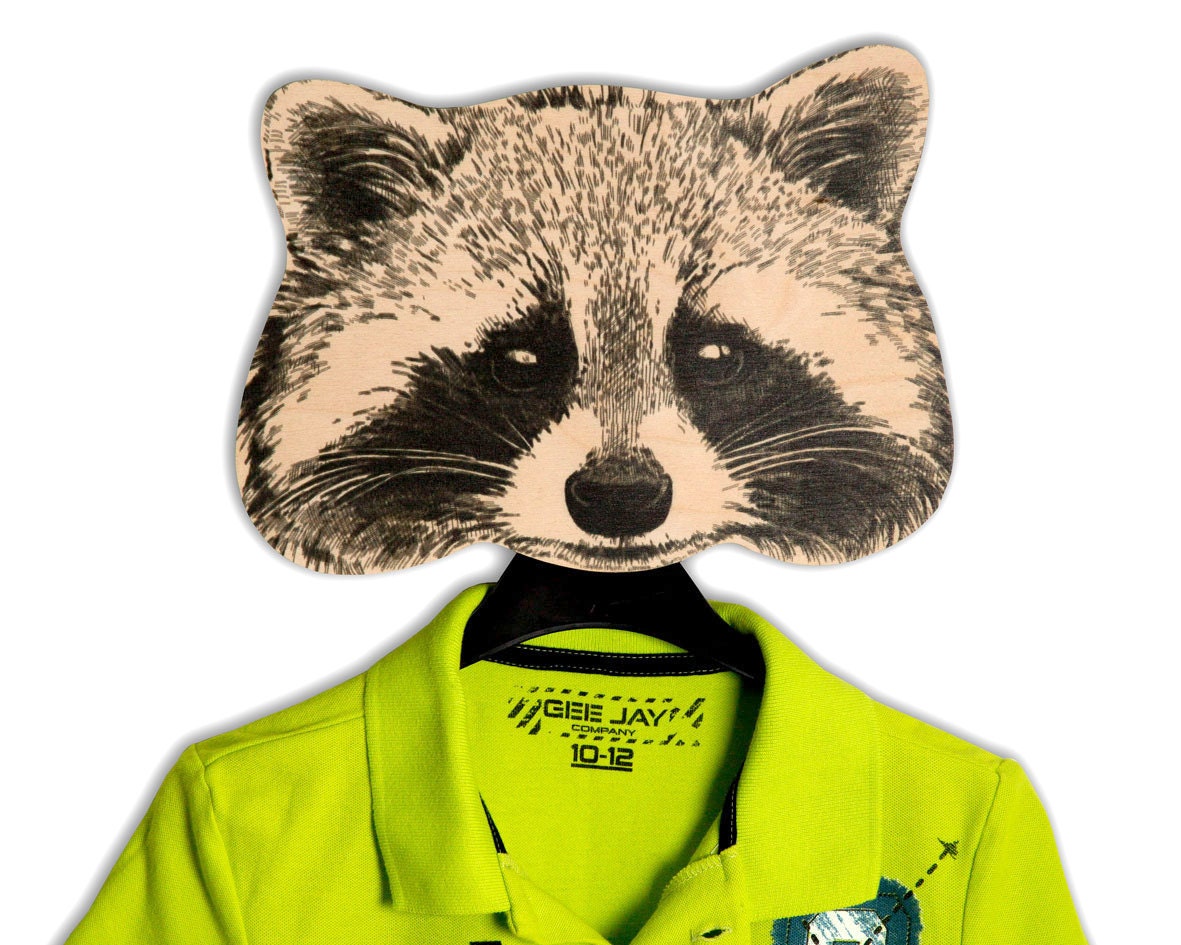 Unique hook - hanger - mask - Racoon - a decorative article for your creative home or office