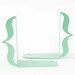 Bookends - Brackets (mint green) - laser cut for precision out of metal thick enough to hold a bunch of books.