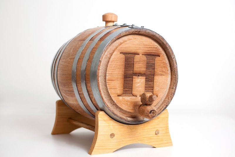 3 Liter Engraved Bourbon Barrel: great gift for men