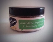 Lavender, Peppermint and Rosemary Scrub with ground walnut shell