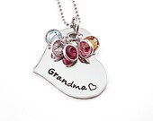 Personalized Grandma Necklace - Hand Stamped Stainless Steel - Necklace - Grandma - Gift for Grandma - Mamaw - Mimi